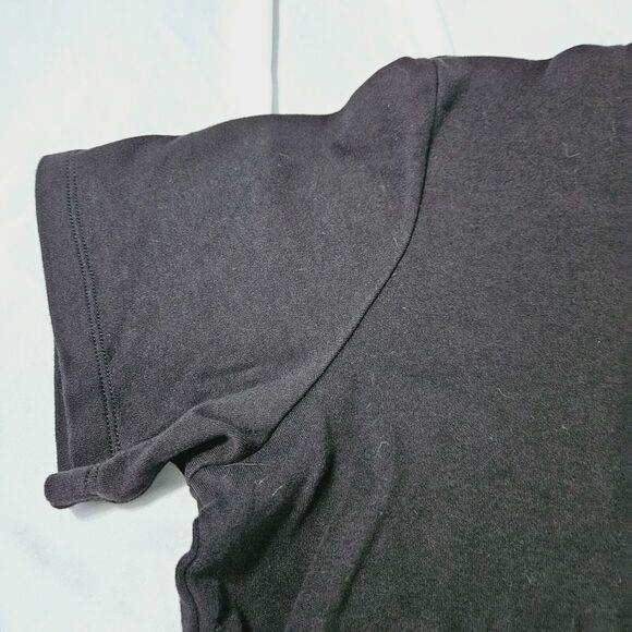 Classic Elements Womens T-Shirt Black Size XL 100% Cotton Short Sleeve Flower - Picture 9 of 12